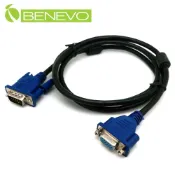Benevo  1.5M VGA公對母訊號延長線(公對母, 3+6, 20276) [BVGA0150MF(螺母與雙磁環)]