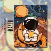 釘好內框🔥Manto【台灣製造】DIY數字油畫｜星球歷險