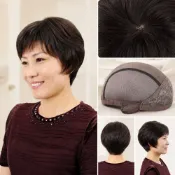 LEEHER 鮑伯頭假髮 遮白髮 真人髮絲 女用假髮 真髮假髮 女生假髮 假髮 自然假髮 真人髮假髮 髮片 短髮假髮 透氣假髮 338