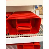 ((代購))IKEA STACKSTOD 文具塑膠收納盒 橘色 收納箱 雜物收納 桌面收納盒 層架推車收納
