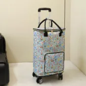 購物手拉車 菜籃車 拉桿包 折疊購物車 小推車 大容量 防滑輕量 便攜方便 萬向輪伸縮摺疊便攜購物小拉車買菜手拉家用小推