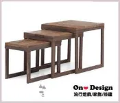 On ♥ Design ❀法式鄉村風格家具 LOFT工業風格 鑄黑鐵實木 咖啡桌 仿古茶几 三件式(復刻版)
