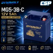 MG5-3B-C Dynavolt Scooter 12V5Ah(Replaces YB5L-B / 12N5S-3B)