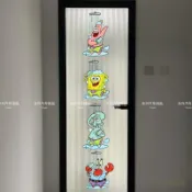 🉑海綿寶寶派大星浴室防水貼紙卡通牆貼瓷磚居家貼畫衛生間裝飾畫🉑桃園出貨🉑