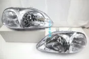 大禾自動車 日規 晶鑽大燈組 有小燈孔含燈座 適用 HONDA CIVIC 喜美6代 K8 96-98