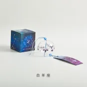 手工玻璃風鈴 禮物 小掛飾 風鈴掛件 祈福風鈴 日式風鈴日式十二星座玻璃風鈴 鈴鐺 創意臥室掛件夏日和風掛飾 幼兒園禮物
