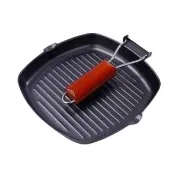 【May shop】兩入組 攜炒鍋煎鍋燒烤盤摺疊露營鍋(可摺疊手柄)