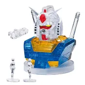 BEVERLY 透明立體拼圖 鋼彈 RX-78-2 頭像 55片 【鯊玩具】