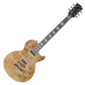 【小新樂器館】Comet Les Paul BURL-NA 頂級鳥眼楓木電吉他 原木色（雙雙）拾音器 附Comet吉他袋、背帶、琴布、導線、Pick【音色與手感兼具】