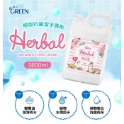 綠的GREEN 植物抗菌潔手慕斯加侖桶-開心花園3800ml 洗手泡泡 洗手慕斯