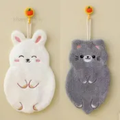🌹全館免運🌹造型手帕巾 可愛動物造型 吸水柔軟擦手巾 手帕夾 幼兒園紗布手帕 雙面可用 可掛式設計 親膚透氣 生日交