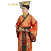 lcy51888新款古裝演出服成人太子服龍袍漢朝皇帝皇上影樓主題服裝漢服男裝