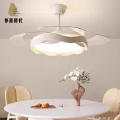 現貨吊燈吸頂燈客廳燈餐廳燈照明燈奶油風餐廳吊燈隱形風扇燈2024年新款高級感電扇燈客廳臥室吊扇燈工廠現貨八折下殺wy3