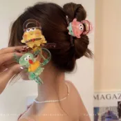 得閒優選⭐海綿寶寶派大星髮夾可愛卡通ins後腦勺抓夾女盤發抓夾鯊魚夾