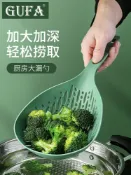 協貿國際日用品生活館 日式耐高溫漏勺家用廚房一體成型大漏勺撈面餃子瀝水撈勺漏網笊籬