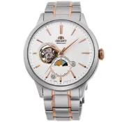 ORIENT 東方錶 Sun&Moon系列 鏤空 日月相 機械腕錶 41.5mm (RA-AS0101S)