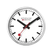 【台灣現貨&現折$600】MONDAINE 瑞士國鐵經典掛鐘25cm【銀框】CLOCK16W 時鐘 壁鐘