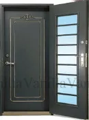 [廣山門窗] FM-08 雙玄關門(鍛造門 鑄鋁鋼木門 白鐵門 硫化銅門 防火門 三合一門)