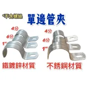 ~鐵鍍鋅 4分 6分 1“ 單邊管夾 管夾 水管夾 固定夾 管線夾 鐵鍍鋅 不鏽鋼 白鐵 單邊管夾