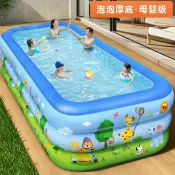 全球選品1館 生活百貨 充氣游泳池兒童家用泳池大號戶外庭院家庭室內戲水小孩玩水池加厚