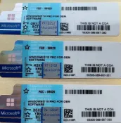 三和電腦配件店 微軟正版Windows 10專業版11系統裝飾標籤 Win7 Win8.1 家庭版 藍標 多張優惠【微軟批發零售】