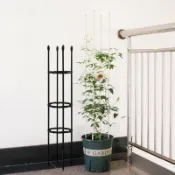 協貿國際日用品生活6館 植物花卉爬藤架攀爬桿鐵線蓮柱形固定月季花架自由組合陽臺支撐架