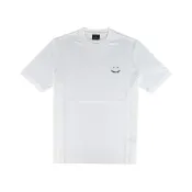 Paul Smith 英文刺繡LOGO線條感笑臉棉質短袖T恤(白/男款)
