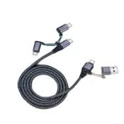 (店+)五合一編織數據線｜60W快充線｜Type-C五合一充電線｜二拖三手機充電器線｜快充充電