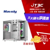 JT3C Mavoly 松聖 SIGHT S3 三面環景 電腦機殼(白色)