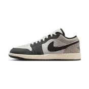 Nike Air Jordan 1 Low Se V2 運動鞋 男鞋 休閒鞋 灰白色 爆裂紋 皮革 IU2268-100