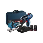 【BOSCH 博世】12V 鋰電電鑽線鋸雙機組 GSB 12V-30+GST 12 V-LI(GSB 12V-30+GST 12 V-LI)