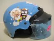 (指揮艇組合)喜羊羊.拉拉熊兒童雪帽含UV安全鏡片(7-11取貨付款免運費) 兒童安全帽包覆後腦
