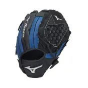 【MIZUNO 美津濃】兒童 守備手套 少年手套 壘球 棒球 內野 外野 球擋 Tartan 10.5吋 藍黑(312795)