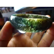【藍金寶石】天然超鬆紋七彩海草玉髓厚寬版手鐲→D768