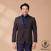 BARONECE 簡約山形紋輕量防皺休閒獵裝_咖(624311-07)