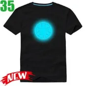 【鋼鐵人 Iron Man】夜光藍光效果短袖超級英雄T恤(男版.女版皆有) 任選4件以上每件400元免運費!【賣場十二】
