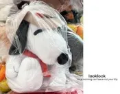 【全新日本景品】經典黑白Snoopy Doll 珍藏限定玩具 渡假休閒造型 戴漁帽 坐姿領巾史努比 立體充棉大娃娃 絨毛