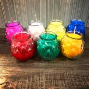 七彩蓮花燈、5號七彩蓮花燈、 1盒7個7種顔色 、七星蓮花蠟燭、酥油蠟燭、平安燈、光明燈、品質好量大（歡迎聊聊）微笑最好