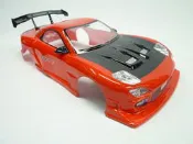 一大RC模型玩具  祐盈 COLT 1/10 200mm 房車車殼 RX-7(紅) 甩尾式樣車殼(附燈罩)已噴漆完成