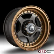 MVF品牌4X4精品JIMNY吉米專用鋁圈16吋7J 5孔139.7 ET-25中心孔108古銅色邊