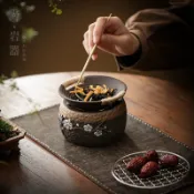 出清不補 高質量秒殺價 復古烤茶爐 陶瓷茶葉提香器 功夫茶具醒茶 日式粗陶蠟燭烘茶爐 小炭爐 高質量秒殺價 復古烤茶爐 