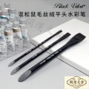 ✨ 開運文舍✨美國黑天鵝絨BlackVelvet天鵝絨松鼠毛水彩筆wash平頭3008s一舉筆