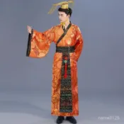 ☁新款古裝演出服太子服龍袍漢朝皇帝皇上影樓主題服裝 萬~~聖~節 漢服 男裝☁