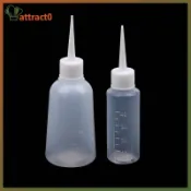 ATTACT 5PCS 40/100ml 塑料透明尖端塗抹器瓶擠壓瓶適用於工藝品藝術膠多用途可再填充空 TW