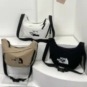 喜挖2店 時尚背面尼龍女包潮牌簡約時尚斜後背包休閒百搭餃子包大容量單肩包