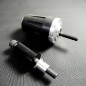 皮斯摩特 皮斯摩特 JS 重車排氣管 防摔球 防倒球 防倒桿 M8 M10 各車系通用 勁戰 BWS GTR 雷霆 銀色