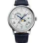 東方錶 ORIENT 日月相系列 星期日期顯示 白面機械皮帶錶 RA-AK0802S 41.5mm 原廠公司貨保固一年