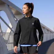 【adidas 愛迪達】RUN IT 連帽外套 吸濕排汗 女 IL7223