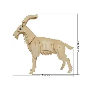木製立體拼圖 羊 山羊 動物 立體拼圖 動物立體塗鴉拼圖 益智 手工拼插 DIY木製 拼圖 積木模型