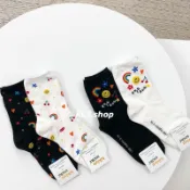 現貨 🌈 rainbow day 🌈 韓國襪子 🧦 長襪 // 彩虹 //